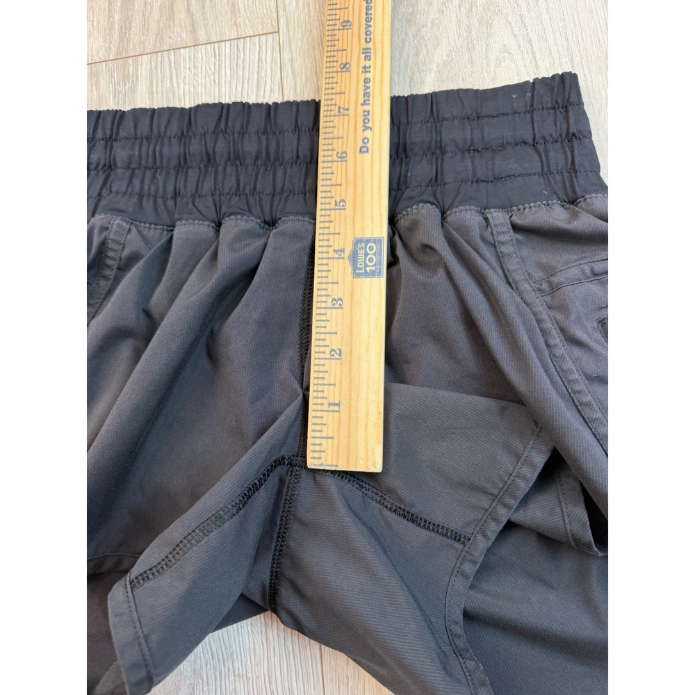 Lululemon Tracker Short V Black Smocked Waist Running Athletic Shorts Size 4 - Picture 6 of 7